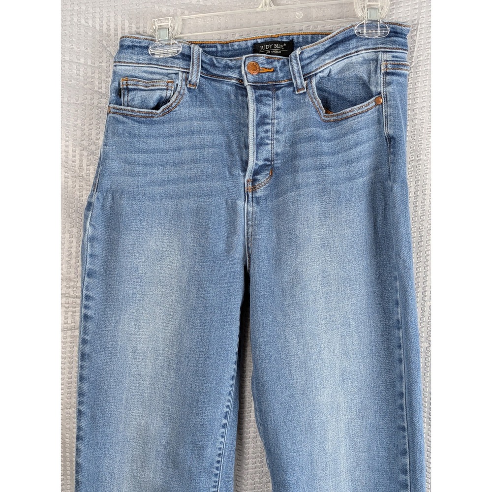 Judy Blue Dad Jean Womens‎ 9/29 Light Wash Button Fly High Rise JB82556MD Denim